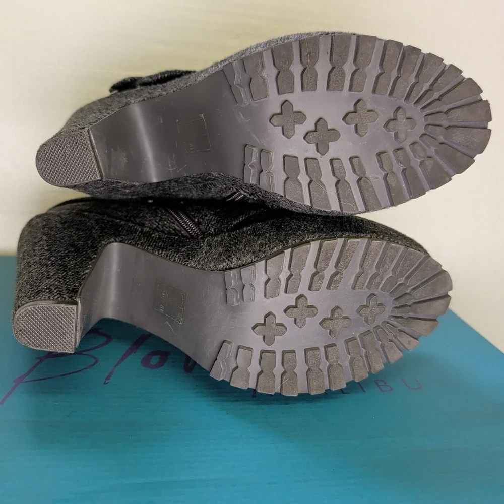 Blowfish Malibu Women's Vilocate Bootie Grey 4" Heel Fashion Boot Size 8.5 EUC - Picture 5 of 10